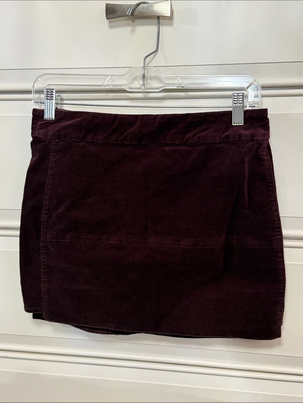 Forever 21 Velvet Mini Skirt in Plum